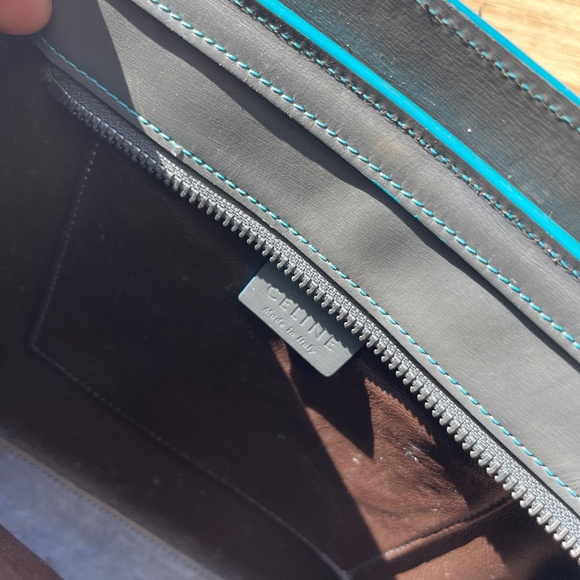 Celine Nano Luggage Tote Leather Handbag Made in Italy - Picture 12 of 15